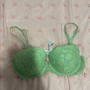 Green pink Victoria secret bra